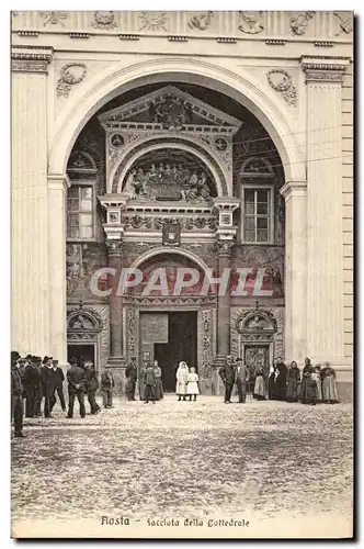 Cartes postales Aosta Facciata della Cattedrale