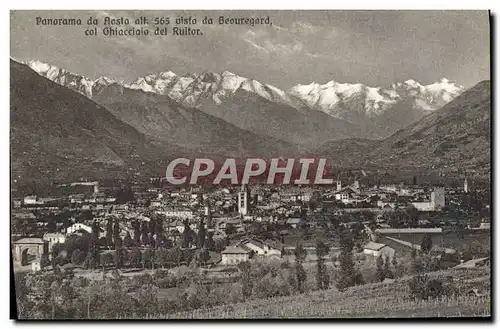 Cartes postales Aosta Panorama da Visto da Beouregard col Ghiacciaio del Ruitor