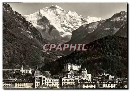 Moderne Karte Interlaken und die Jungfrau