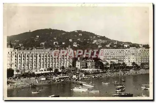 Moderne Karte Cannes Le Carlton Hotel et le Miramar