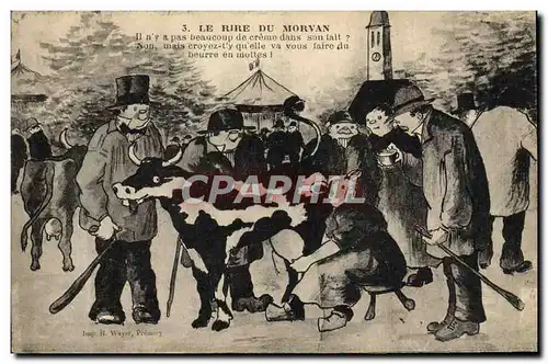 Cartes postales Le Rire Du Morvan Folklore Vache