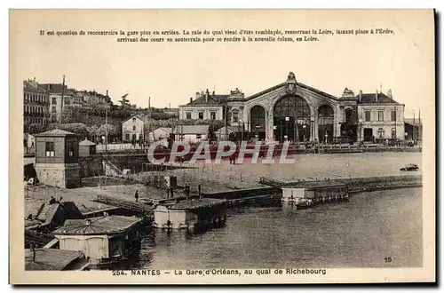 Cartes postales Nantes La Gare d'Orleans au Qual de Rlchebourg
