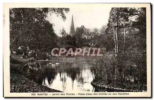 Cartes postales Nantes Jardin Des Plantes Piece D'Eau Des Grottes Ou Des Rocailles