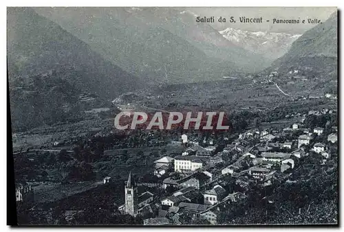 Cartes postales Saluti Da S Vincent Panorama E Valle