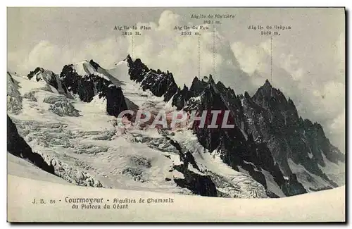 Cartes postales Courmayeur Aiguilles De Chamonix Du Plateau Du Geant