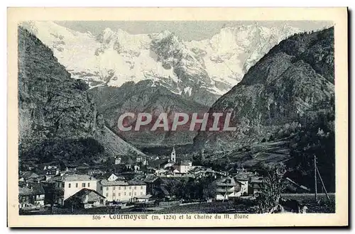 Cartes postales Courmayeur Et La Chaine Du Mt Blanc