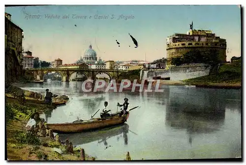 Cartes postales Roma Veduta Del Tevere E Castel S Angelo