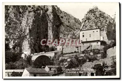 Ansichtskarte AK Ponte Ste Luigi Frontiere Italiana