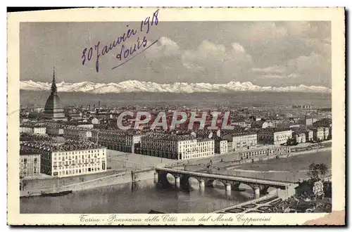 Ansichtskarte AK Torino Panorama Della Citta visto del Monte Cappucini