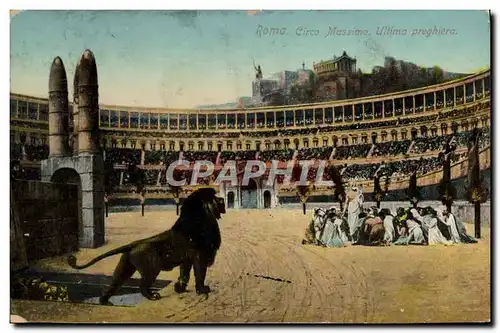 Cartes postales Roma Circo Massimo Ullima Preghiera Lion