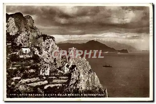 Ansichtskarte AK Capri Arco Naturale E Vista Della Penisola Sorrentina