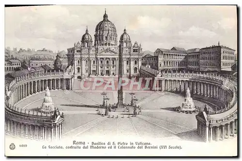 Cartes postales Roma Basilica Di S Pietro In Vaticano La Facciata