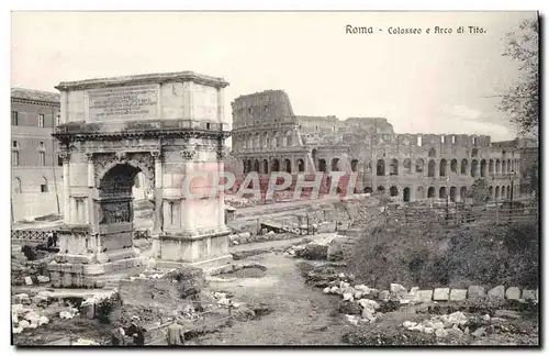 Ansichtskarte AK Roma Colosseo E Arco Di Tito