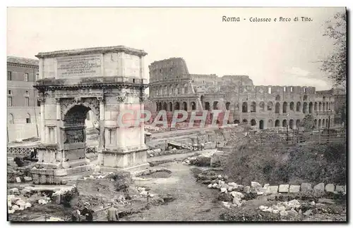 Cartes postales Roma Colosseo E Arco Di Tito