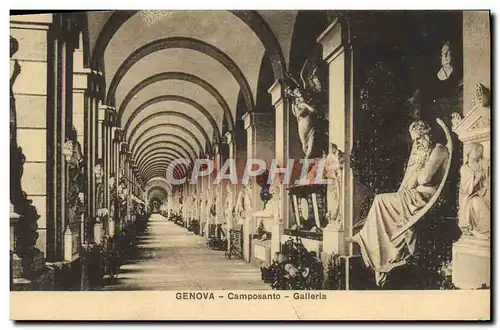 Ansichtskarte AK Genova Camposanto Galleria