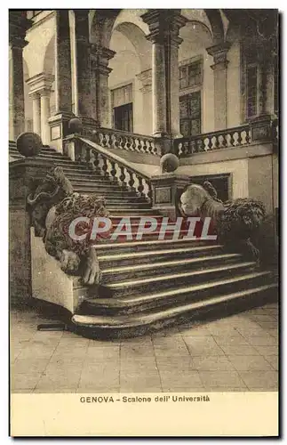 Cartes postales Genova Scalone Dell'Universita Lion
