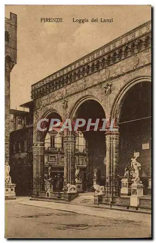 Cartes postales Firenze Loggia Dei Lanzi Lion