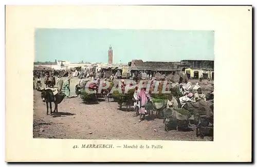 Cartes postales Marrakech Marche de la Paille