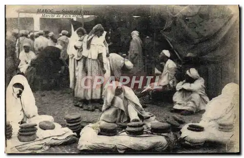 Cartes postales Maroc Scenes et Types Marche de Pain arabe