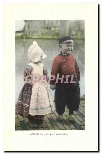 Ansichtskarte AK Grietje en Jan Van Volendam Enfants Folklore