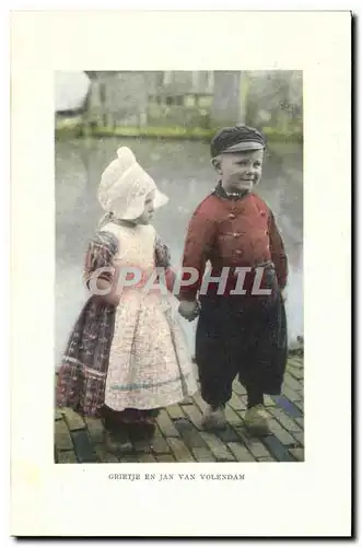 Cartes postales Grietje en Jan Van Volendam Enfants Folklore