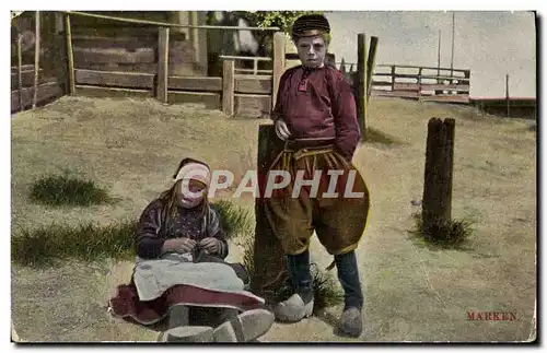 Cartes postales Marken Enfants Folklore