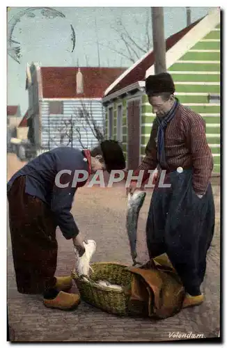 Ansichtskarte AK Volendam Hommes Poisson Folklore