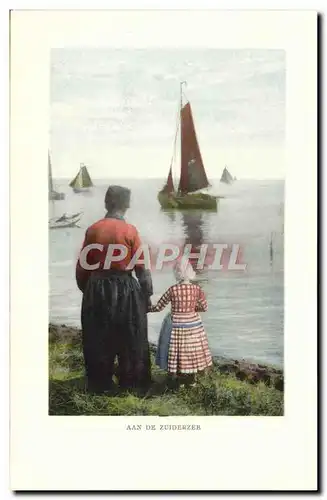 Cartes postales Aan De Zuiderzee Enfant Bateau