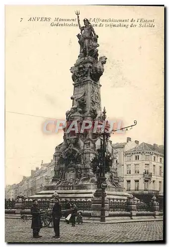 Cartes postales Anvers Monument de l'affranchissement de l'Escaut