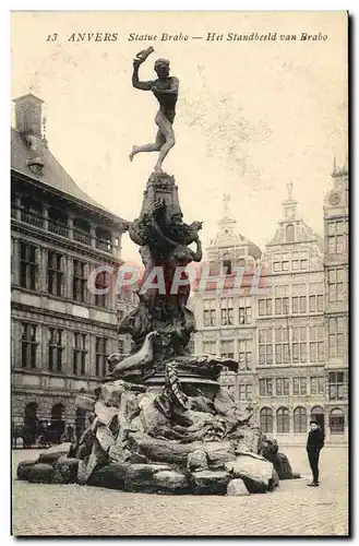 Cartes postales Anvers Statue Brabo