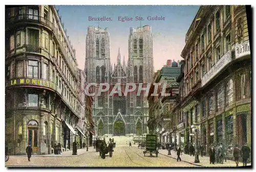 Cartes postales Bruxelles Eglise Ste Gudule La Mondiale