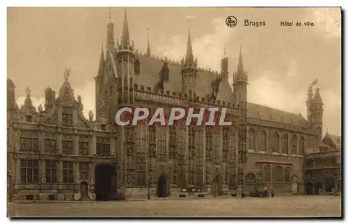 Cartes postales Bruges Hotel de Ville