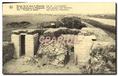 Cartes postales Boyau de la mort a Dixmude La souriciere Militaria