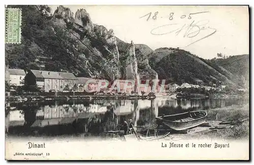 Cartes postales Dinant La Meuse et le rocher Bayard Peche Pecheur