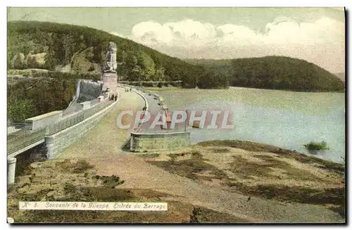 Cartes postales Souvenir de la Gileppe Entree du Barrage Lion