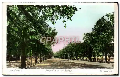 Cartes postales Malaga Paseo Central del Parque