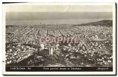 Cartes postales Barcelona Vista Parcial desde el Tibidabo