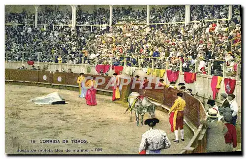 Ansichtskarte AK Corrida De Toros Juego de muleta Corrida