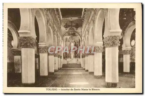 Cartes postales Toledo Interior de Santa Maria la Blanca