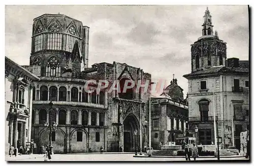 Ansichtskarte AK Valencia Plaza de la Constitucion y Puerta de la catedral