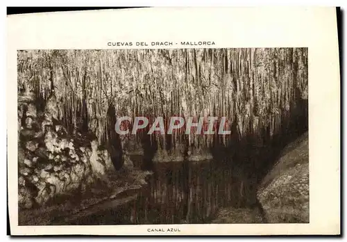 Cartes postales Cuevas Del Drach Mallorca Canal azul