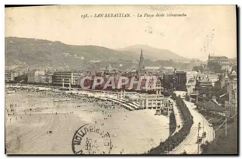 Ansichtskarte AK San Sebastian La Playa desde Miraconcha