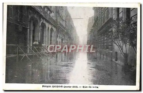 Cartes postales Paris Inonde Rue de Lille