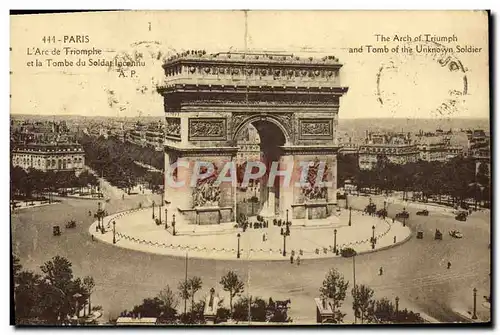 Cartes postales Paris L'Arc de Triomphe