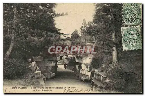 Ansichtskarte AK Paris Parc de Montsouris Le pont rustique