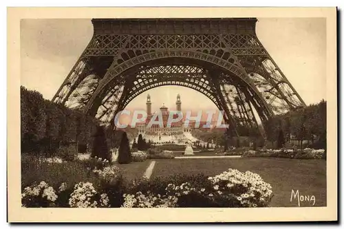 Cartes postales Paris Sous la Tour Eiffel