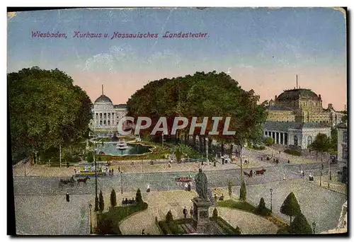 Cartes postales Wiesbaden Kurhaus U Massauisches Landesteater