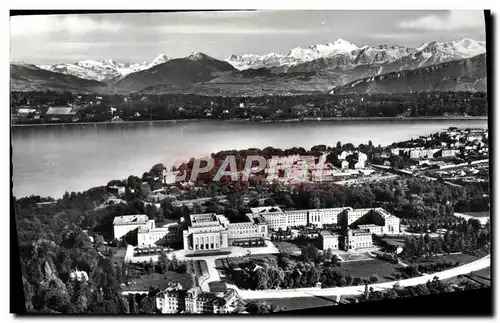 Cartes postales Geneve Le Palais Des Nations Unies Et Le Mont Blanc