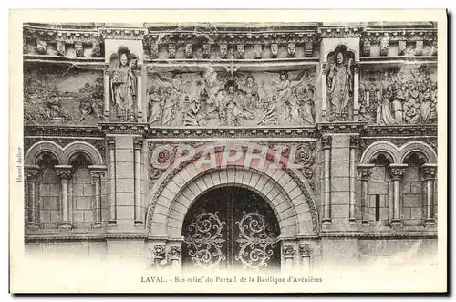 Cartes postales Laval Bas relief du portail de la basilique d&#39Avenieres