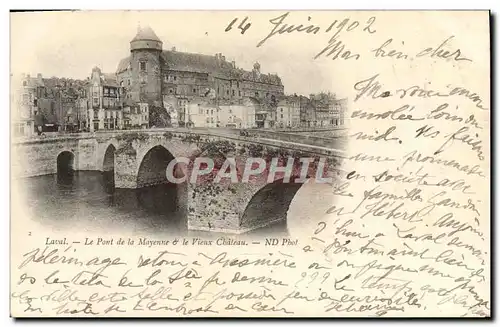 Cartes postales Laval Le Pont de la Mayenne le Vieux chateau